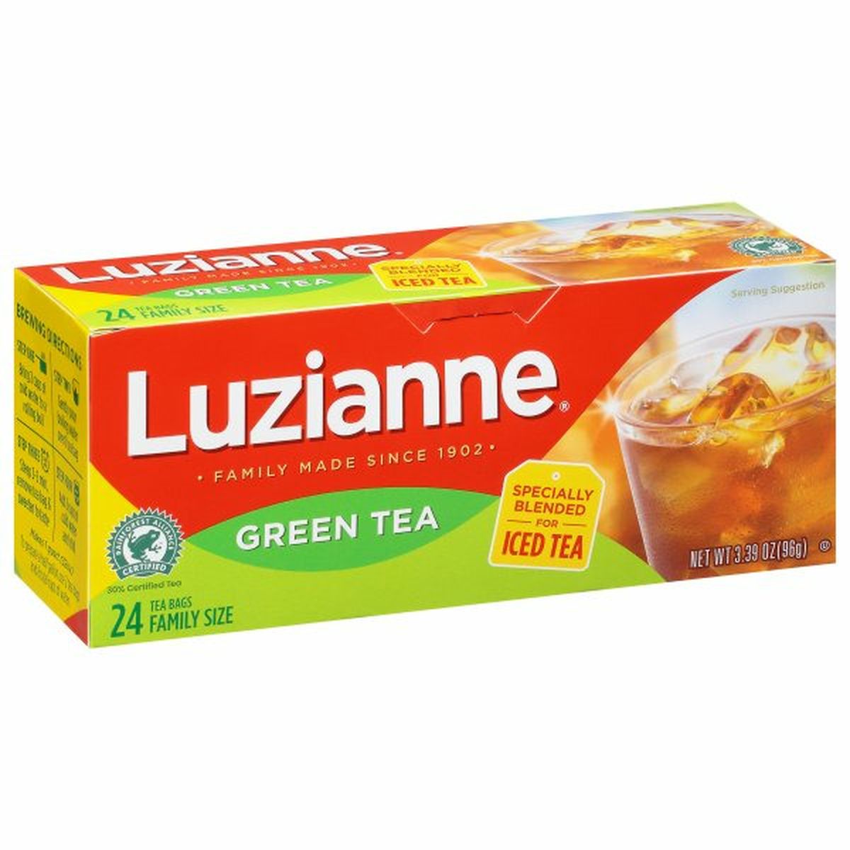 Calories in Luzianne Green Tea, Family Size, Tea Bags