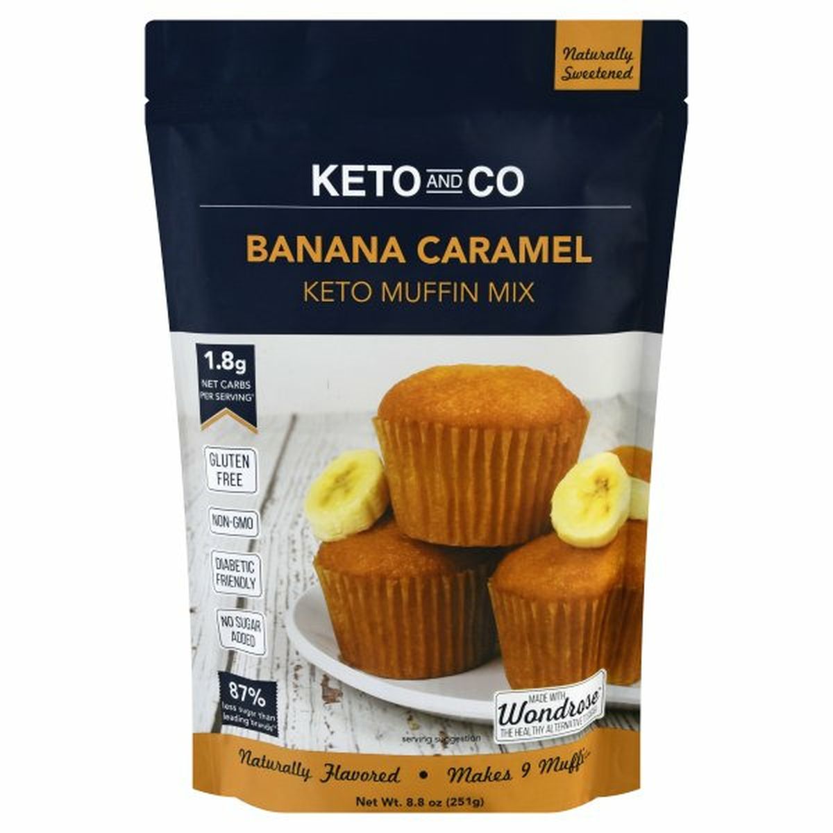 Calories in Keto And Co Keto Muffin Mix, Banana Caramel