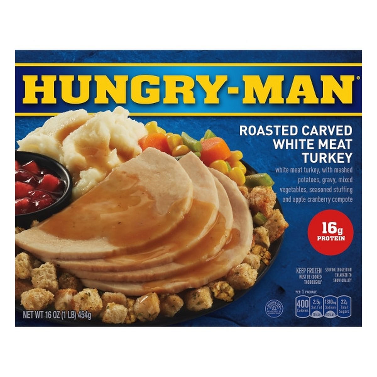 Calories in Hungry-Man Roasted Carved White Meat Turkey