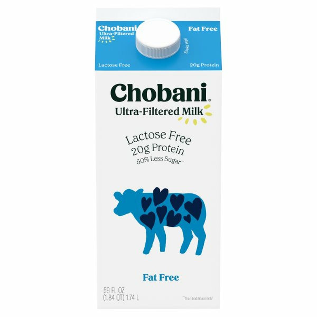 Calories in Chobani Milk, Fat Free, Ultra-Filtered