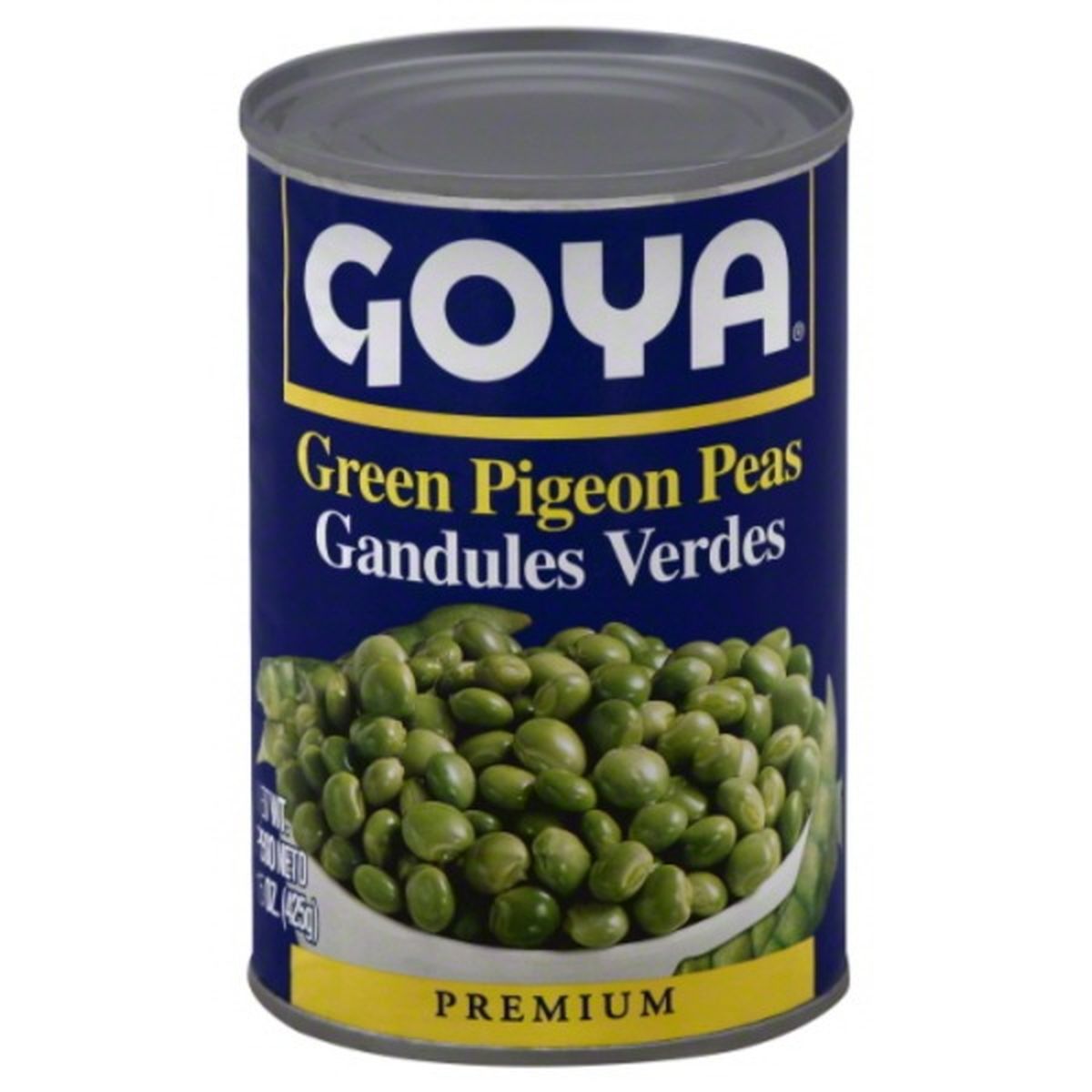 Calories in Goya Pigeon Peas, Green, Premium