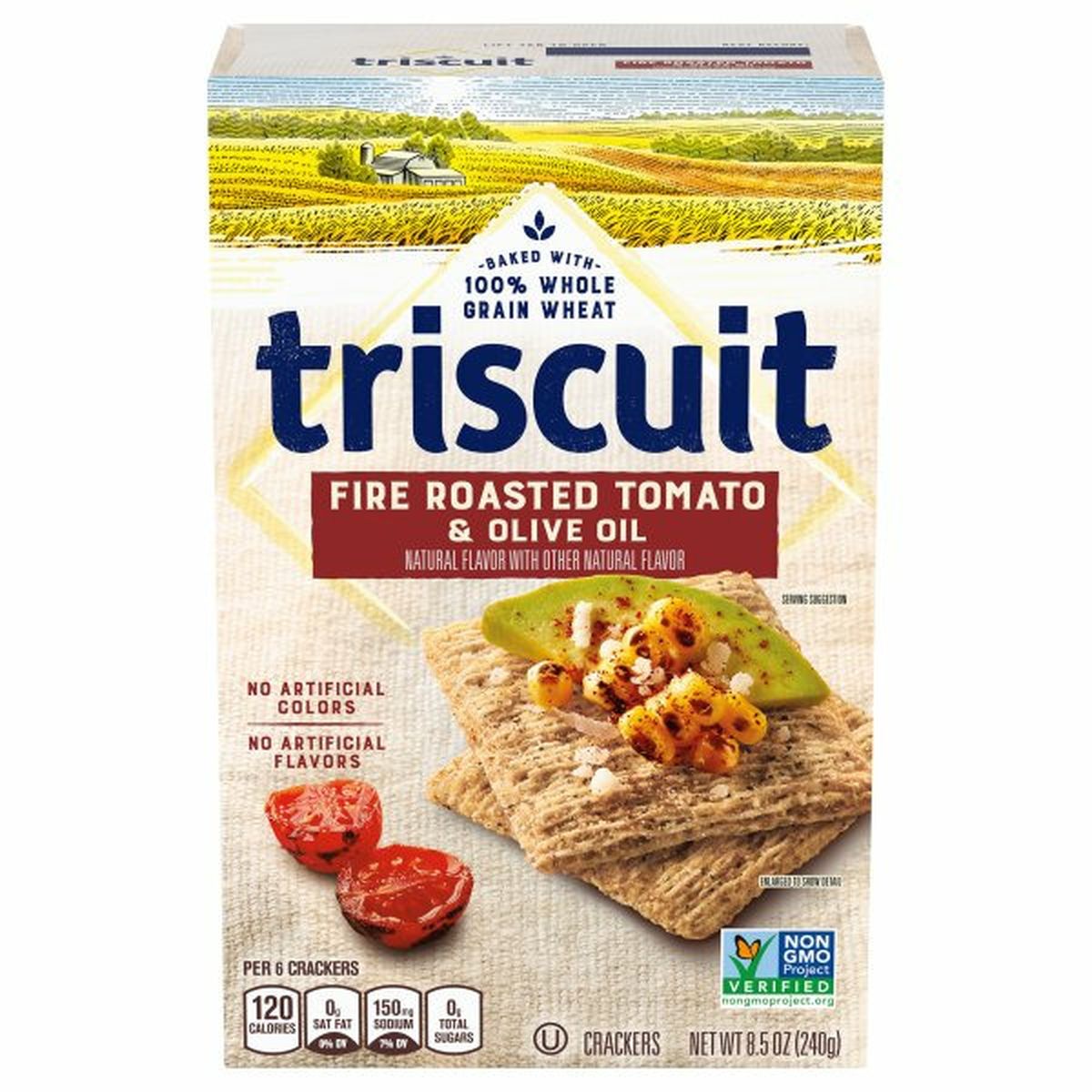 Calories in Triscuit Crackers, Fire Roasted Tomato & Olive Oil