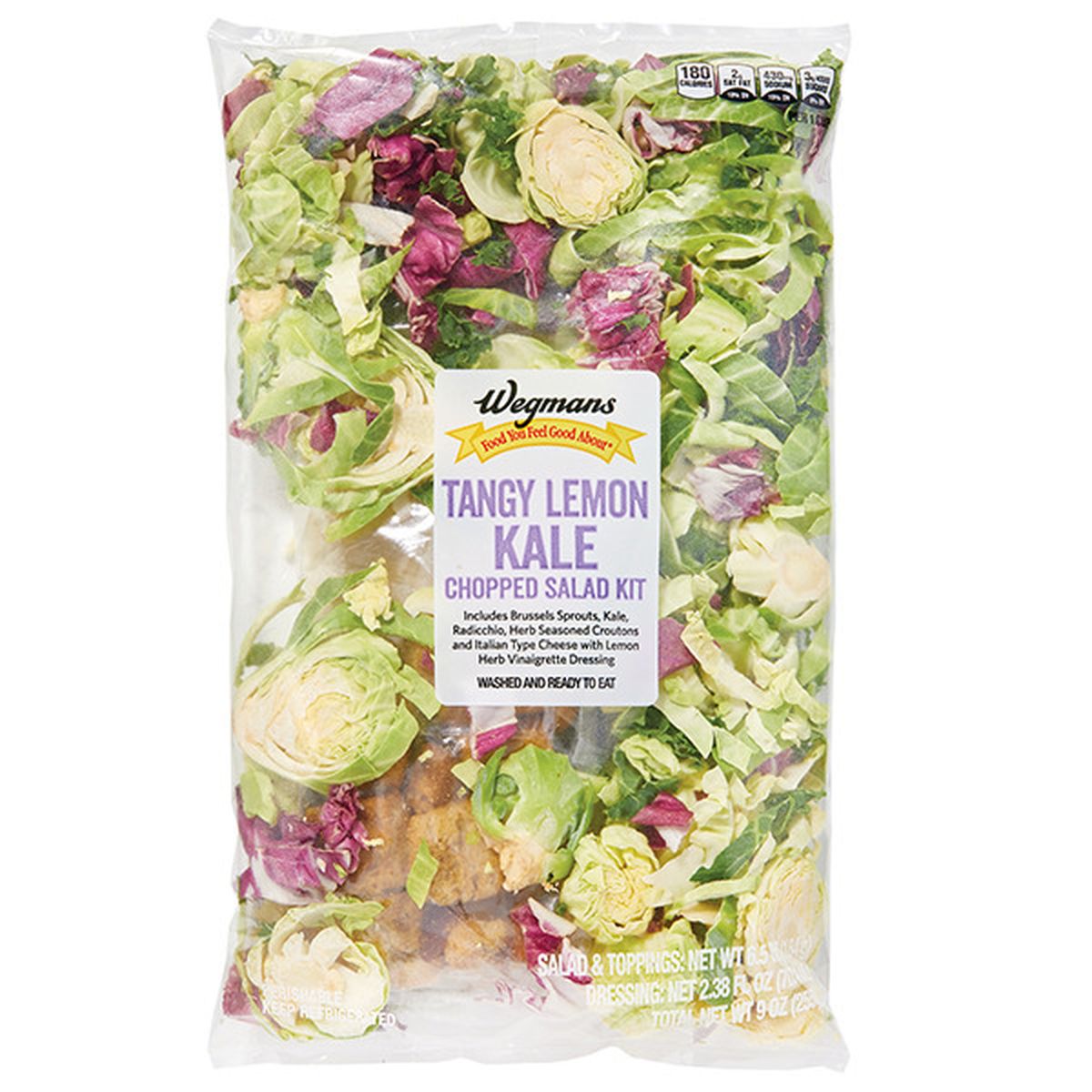 Calories in Wegmans Tangy Lemon Kale Chopped Salad Kit