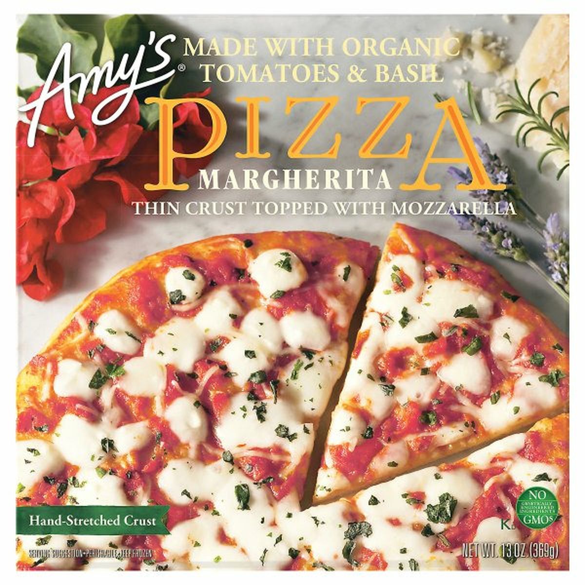 Calories in Amy's Kitchen Pizza, Hand-Stretched Crust, Margherita