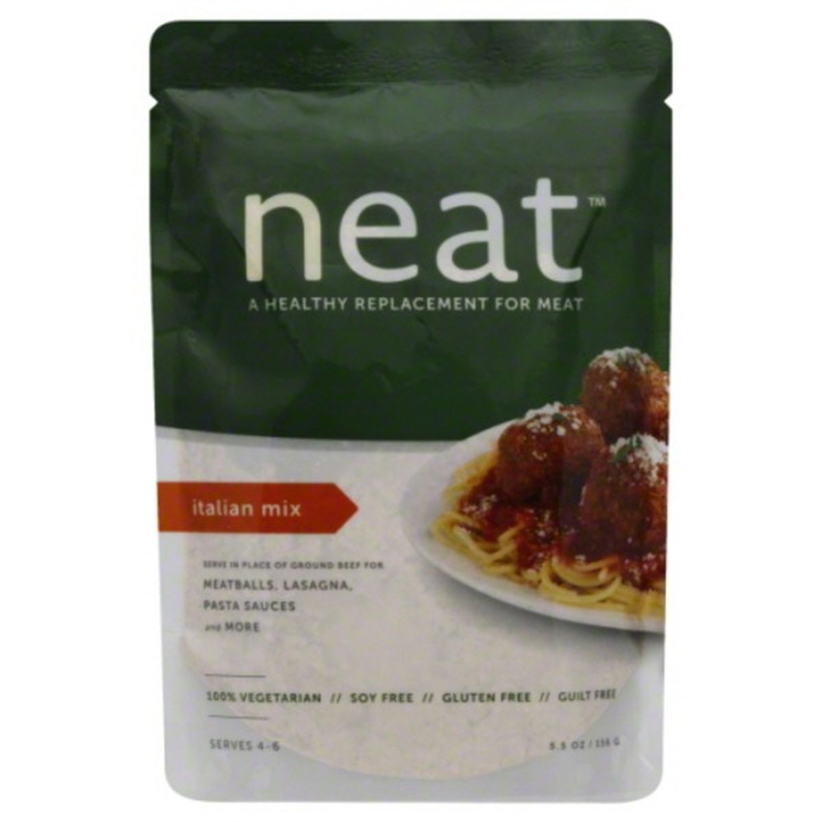 Calories in neat Replacement for Meat, Healthy, Italian Mix