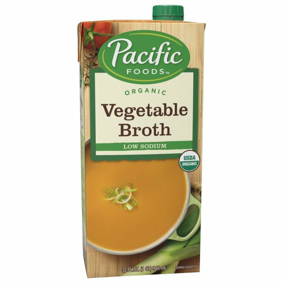 Calories in Pacific Vegetable Broth, Organic, Low Sodium