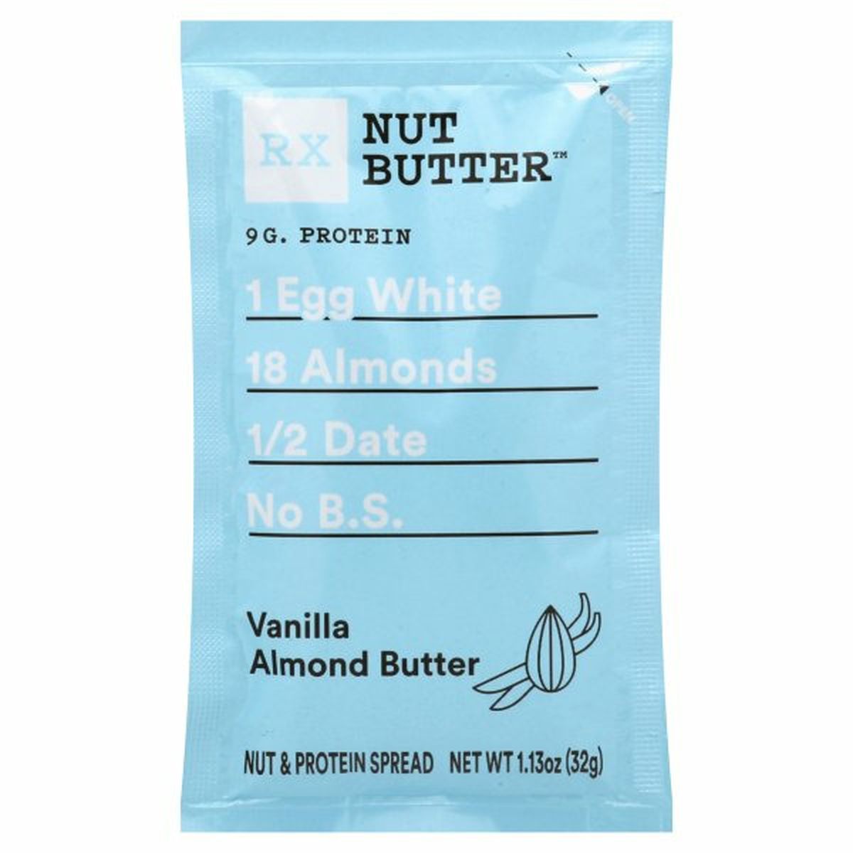 Calories in RXBAR RX Nut Butter Nut & Protein Spread, Vanilla Almond Butter