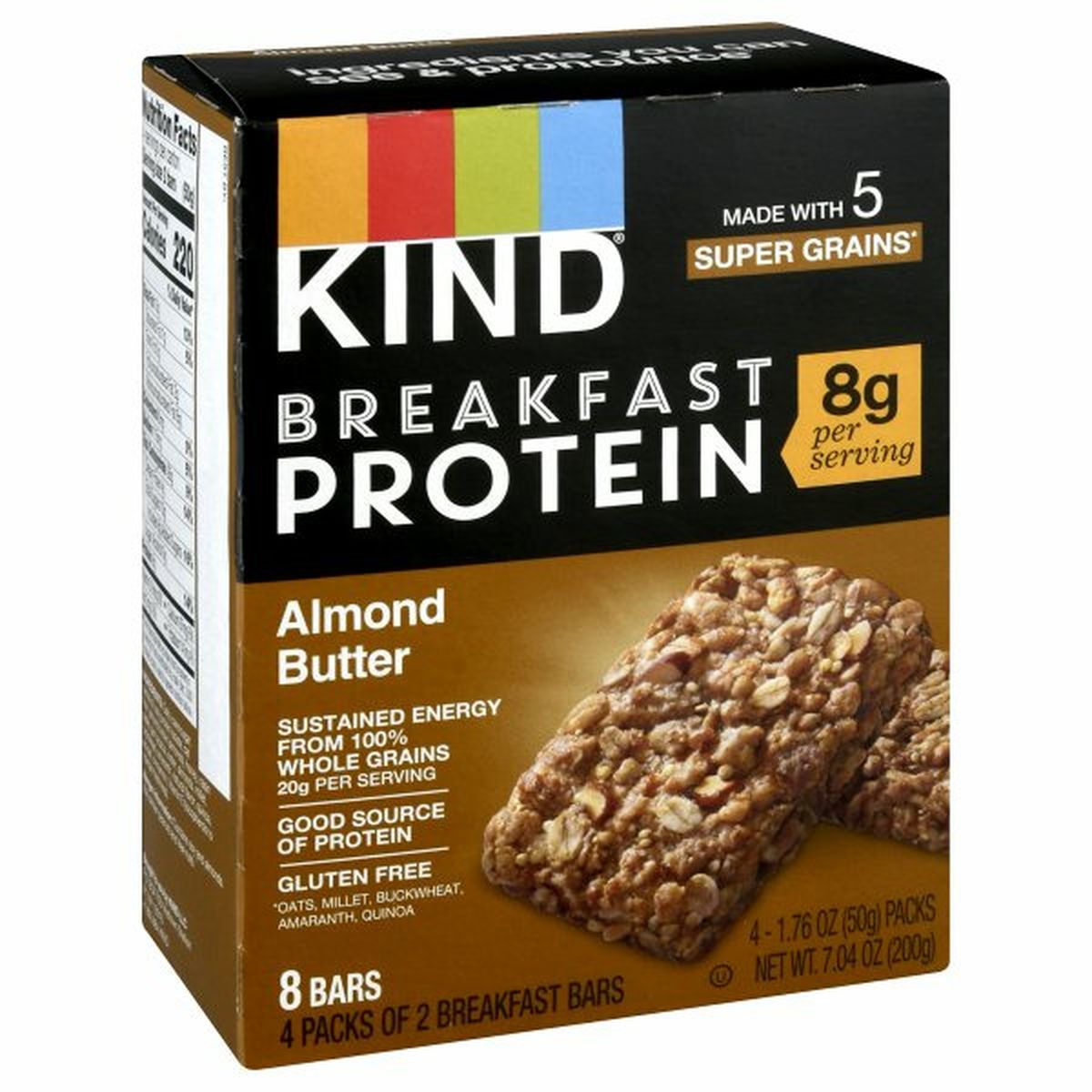 Calories in KIND Breakfast Protein Bars, Almond Butter