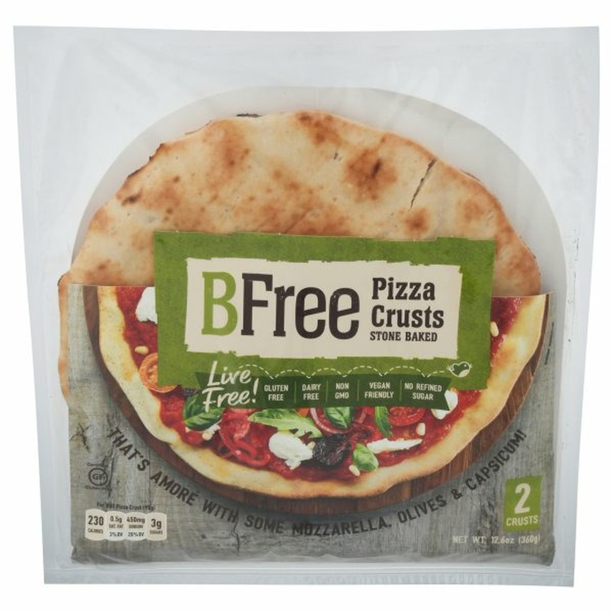 Calories in BFree Pizza Crusts, Stone Baked