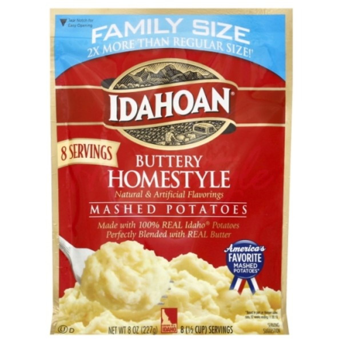 Calories in Idahoan Mashed Potatoes, Buttery Homestyle, Family Size