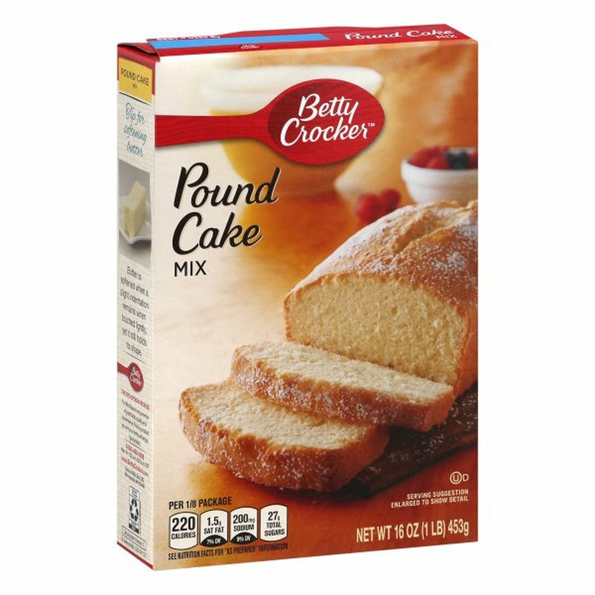 Calories in Betty Crocker Pound Cake Mix