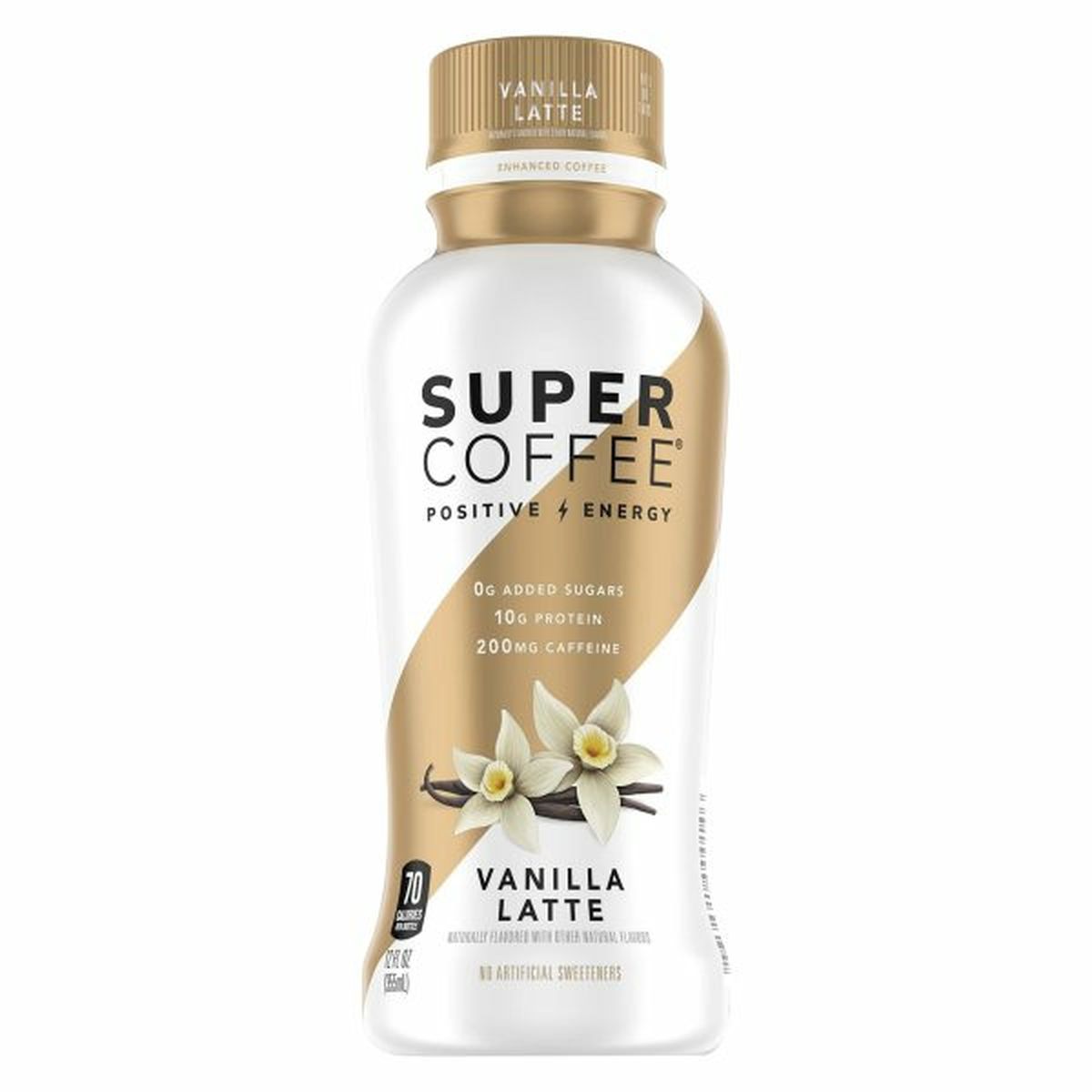 Calories in Super Coffee Coffee, Enhanced, Vanilla Latte, Positive Energy