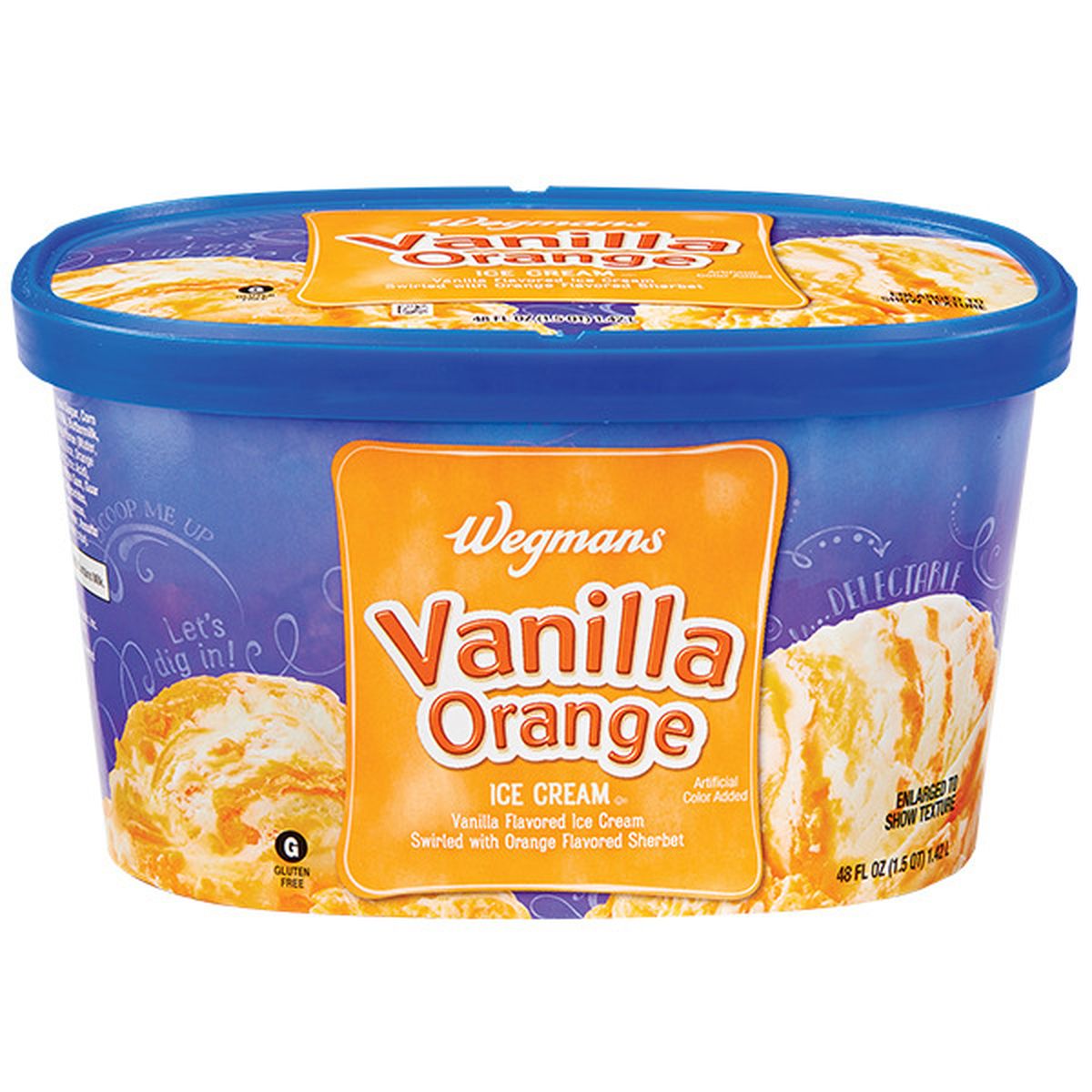 Calories in Wegmans Vanilla Orange Ice Cream