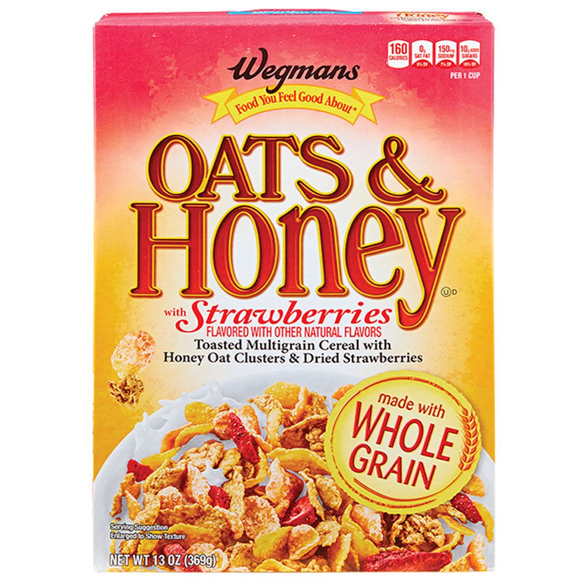 Calories in Wegmans Oats & Honey with Strawberries Cereal