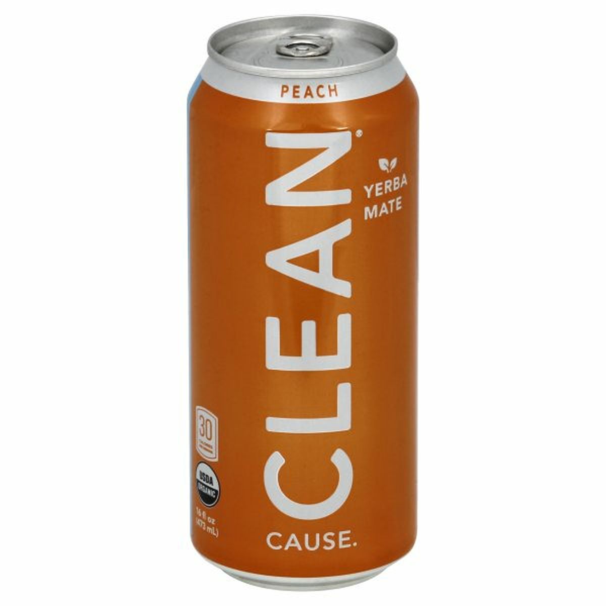 Calories in CLEAN Cause Yerba Mate, Organic, Peach