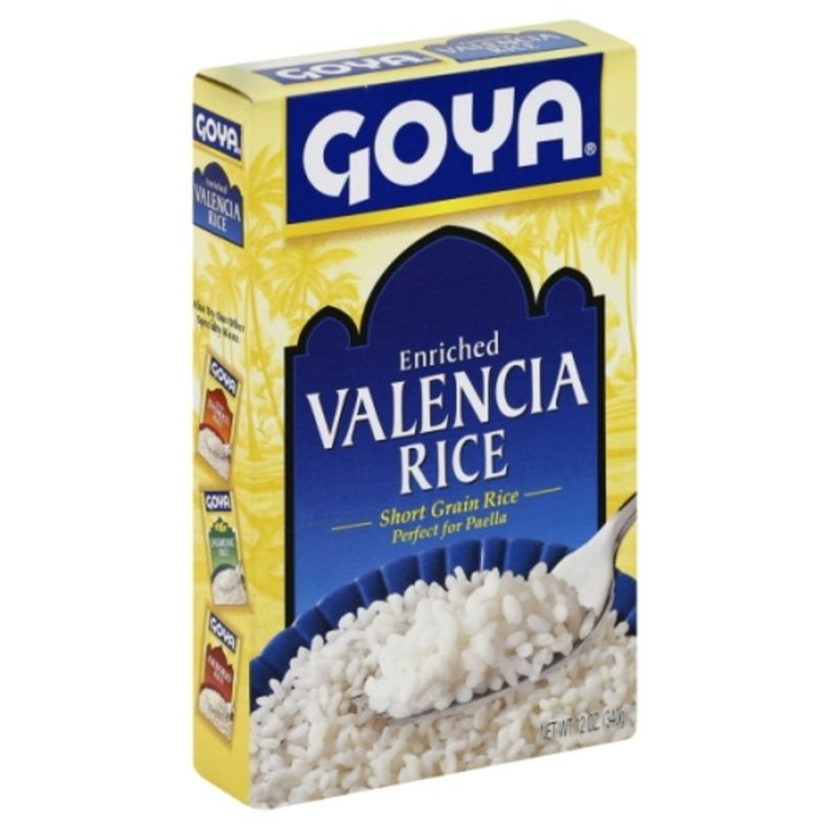 Calories in Goya Valencia Rice, Enriched, Short Grain