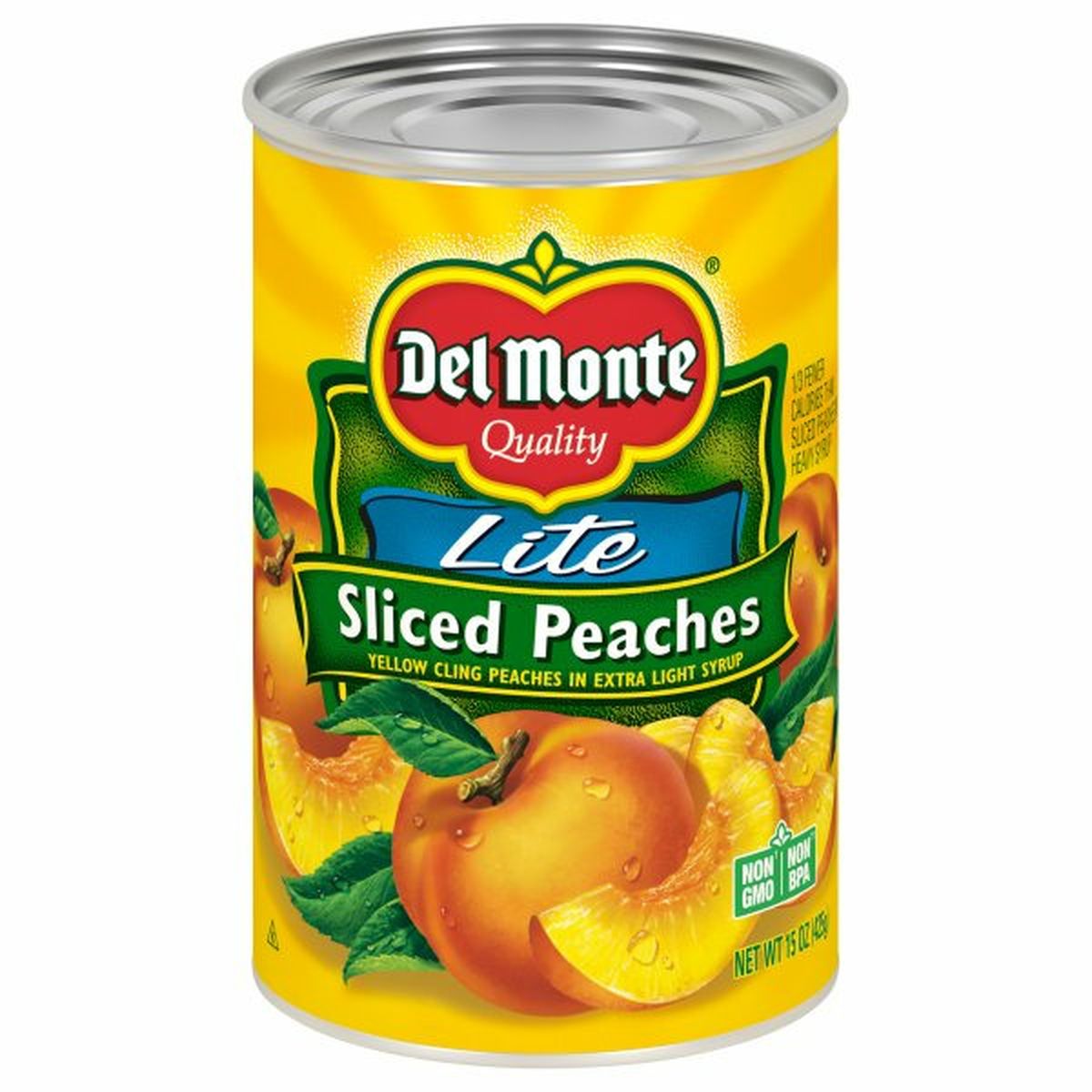 Calories in Del Monte Peaches, Sliced, Lite