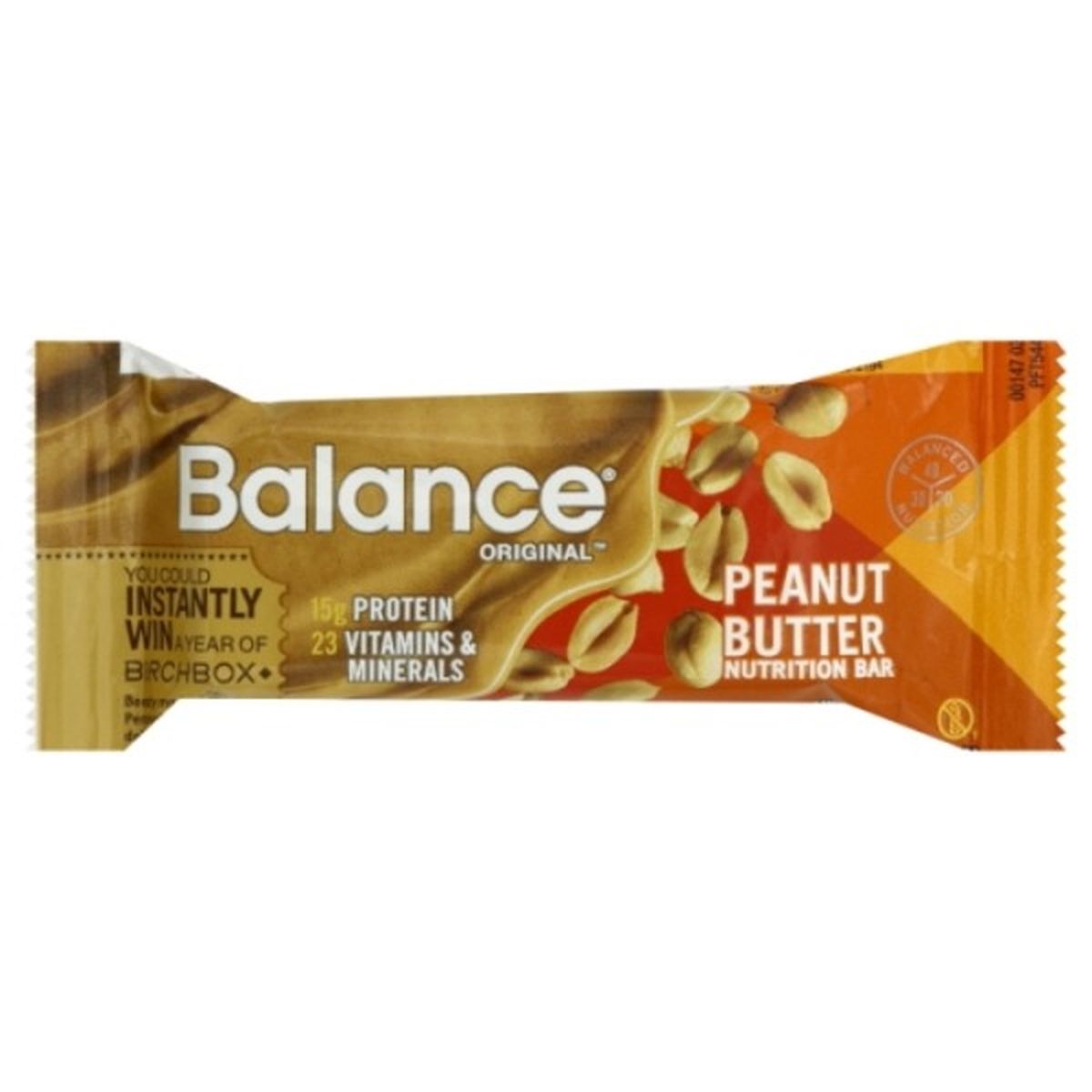 Calories in Balance Bar Nutrition Bar, Peanut Butter, Original
