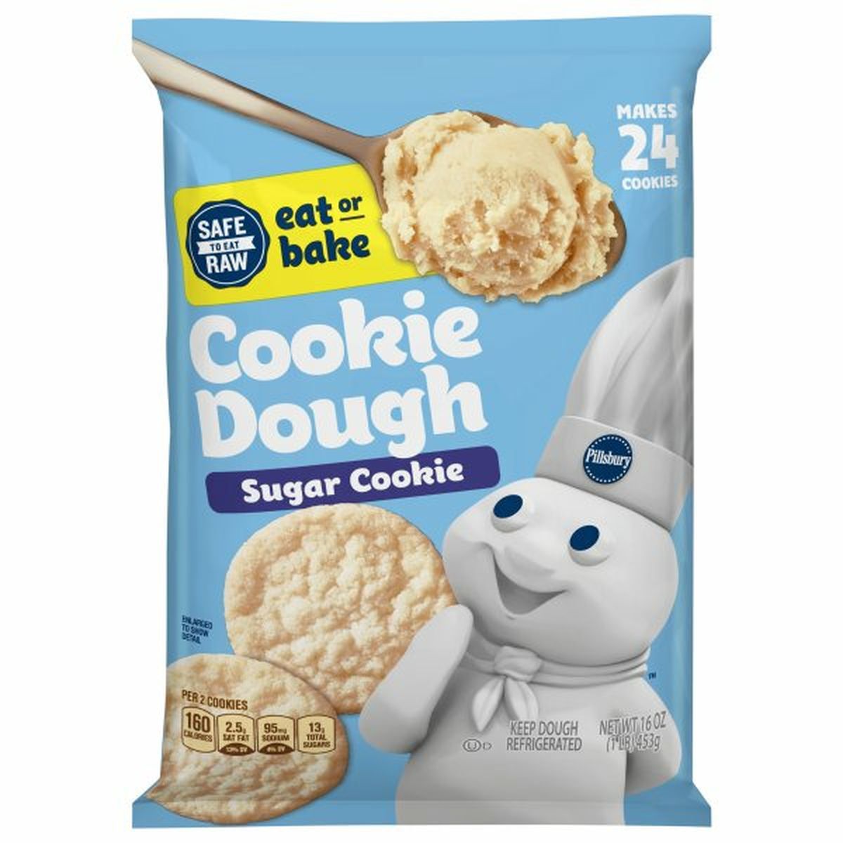 Calories in Pillsbury Cookie Dough, Sugar Cookie