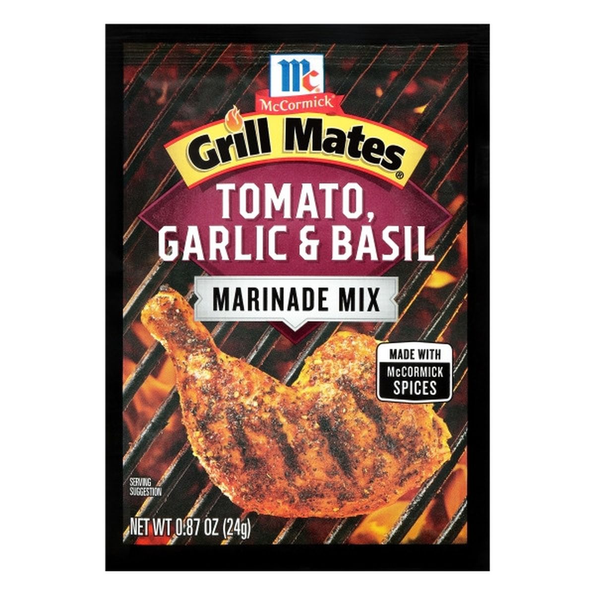 Calories in McCormicks Grill Matess Grill Mates Marinade Mix, Tomato, Garlic & Basil