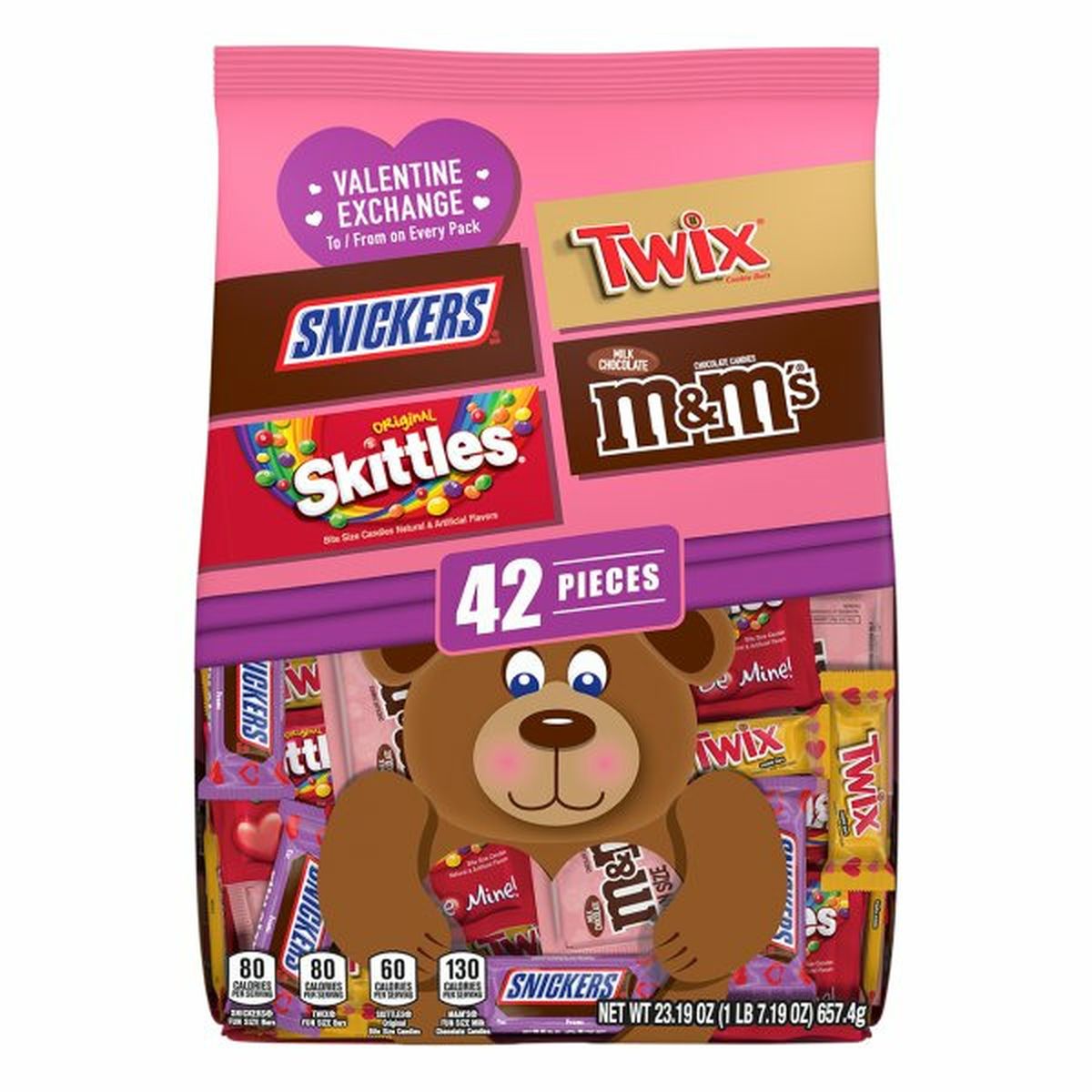 Calories in Snickers, Skittles, M&m's, & Twix Candies, Valentine Exchange