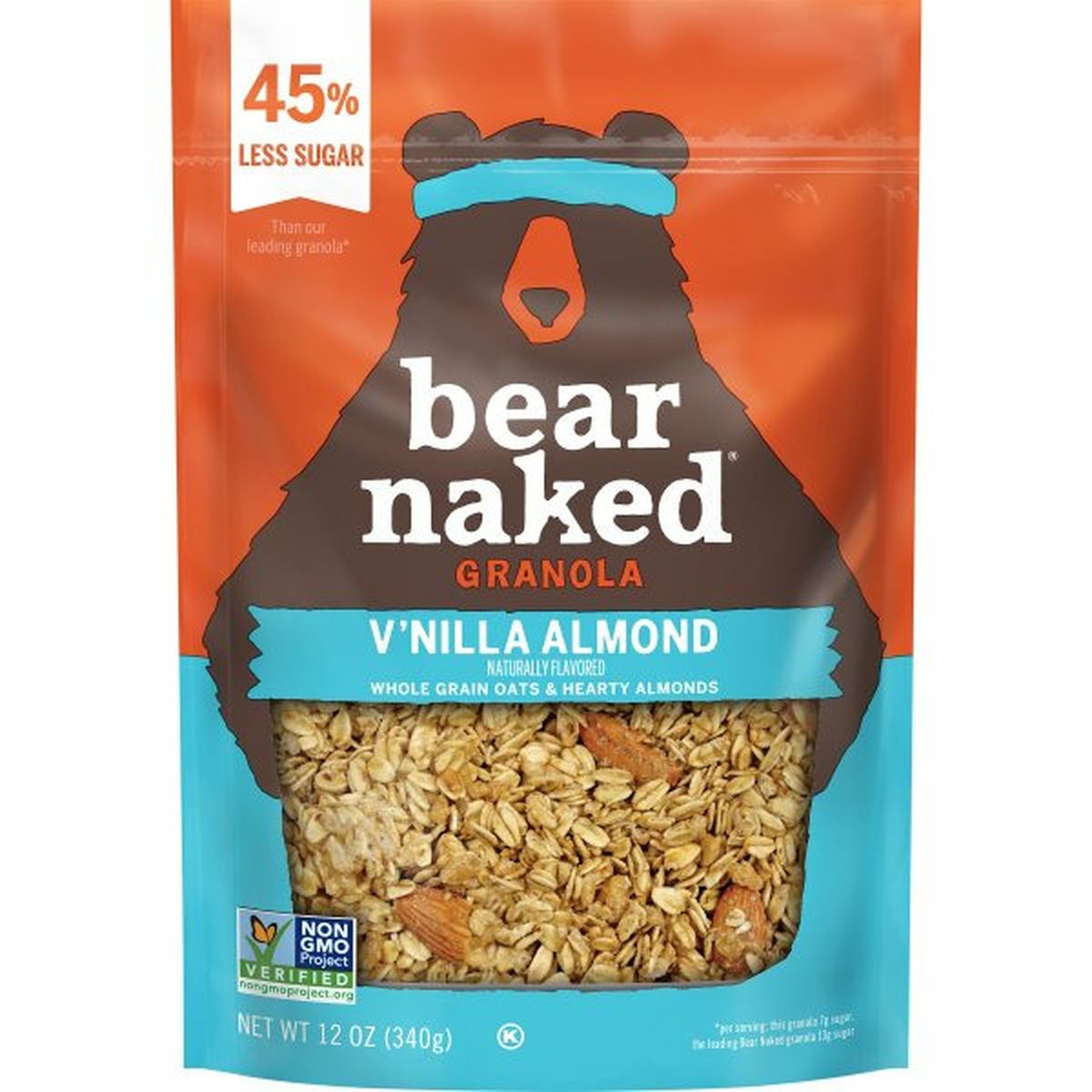 Calories in Bear Naked Fit Cereal Bear Naked Granola, V'nilla Almond, Vegan and Kosher, 12oz