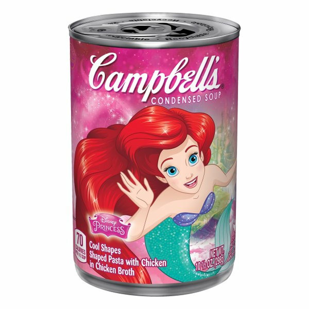 Calories in Campbell'ss Soup, Condensed, Shaped Pasta with Chicken in Chicken Broth, Disney Princess