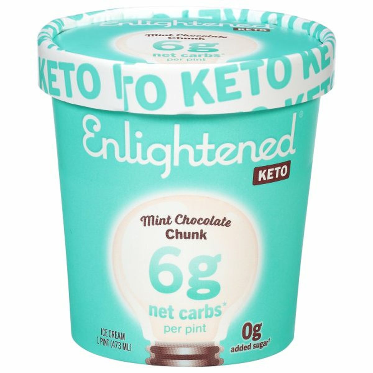 Calories in Enlightened Keto Ice Cream, Milk Chocolate Chunk