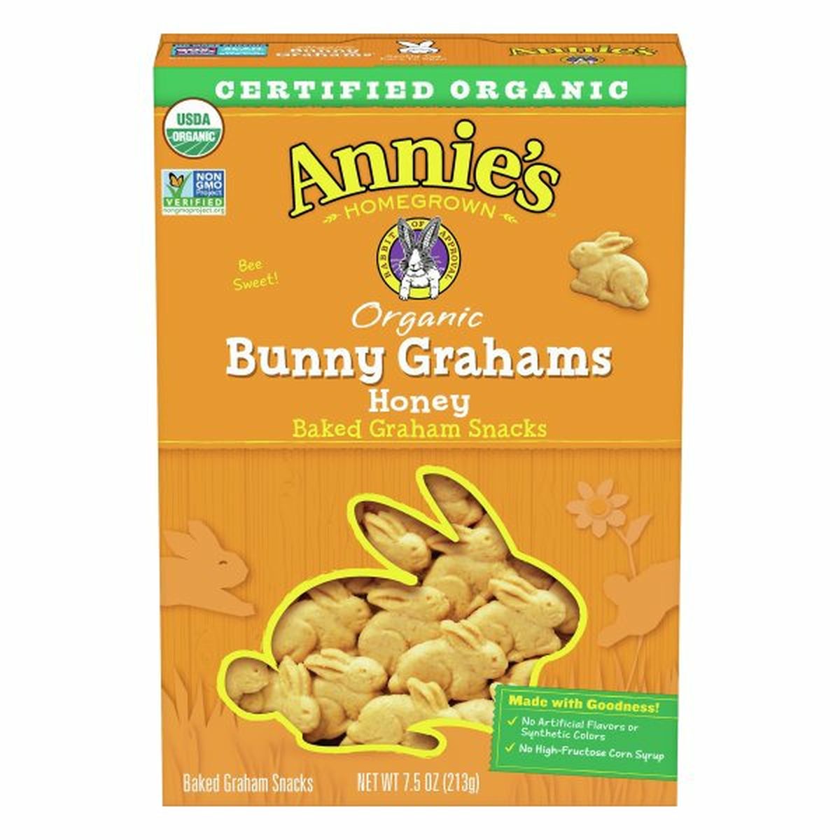 Calories in Annie's Bunny Grahams, Organic, Honey
