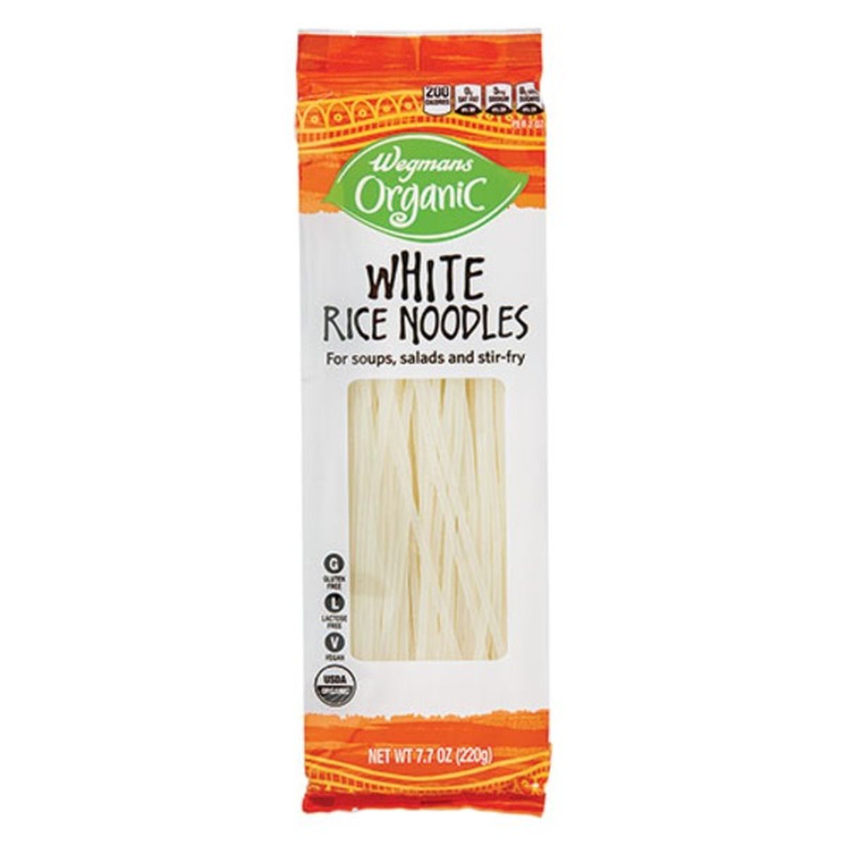 Calories in Wegmans Organic White Rice Noodles