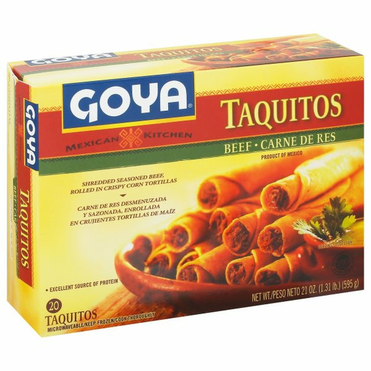 Calories in Goya Mexican Kitchen Taquitos, Beef