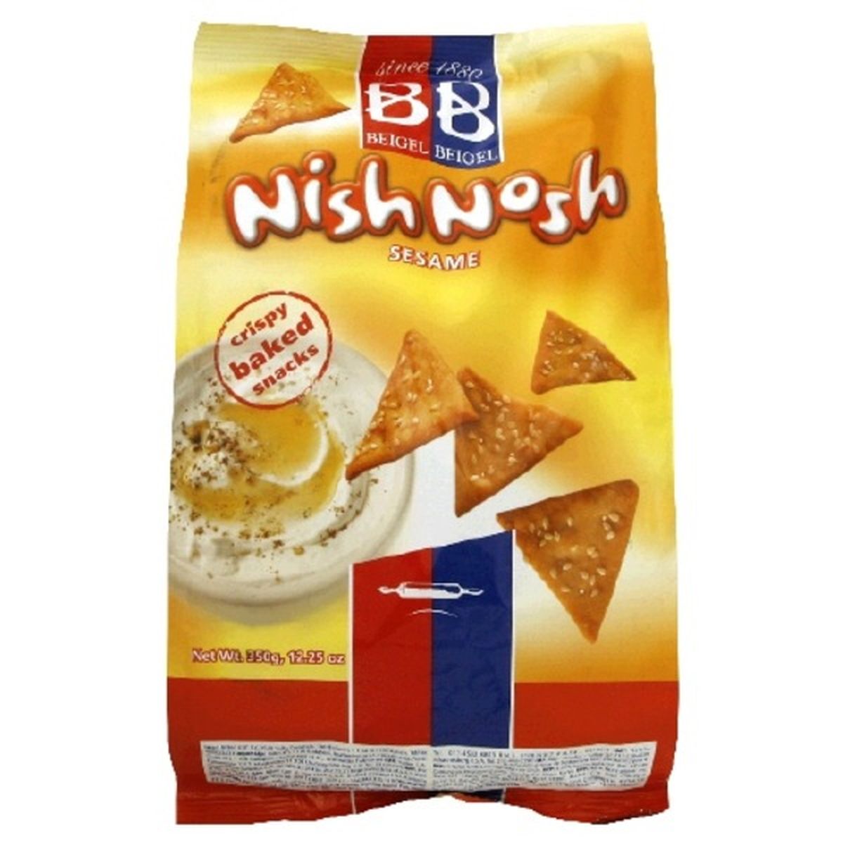 Calories in Beigel & Beigel Nish Nosh Crispy Baked Snacks, Sesame