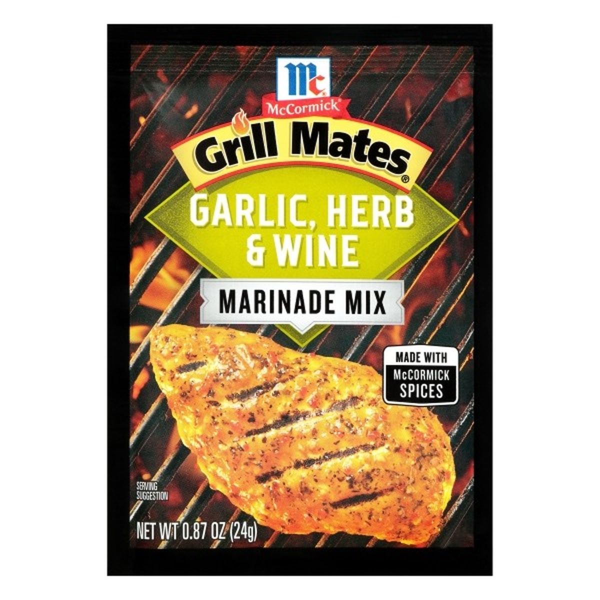 Calories in McCormicks Grill Matess Grill Mates Marinade Mix, Garlic, Herb & Wine