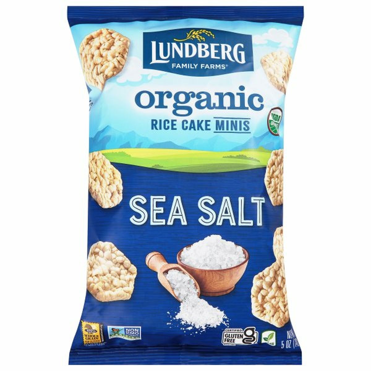 Calories in Lundberg Family Farms Organic Rice Cake, Sea Salt, Minis