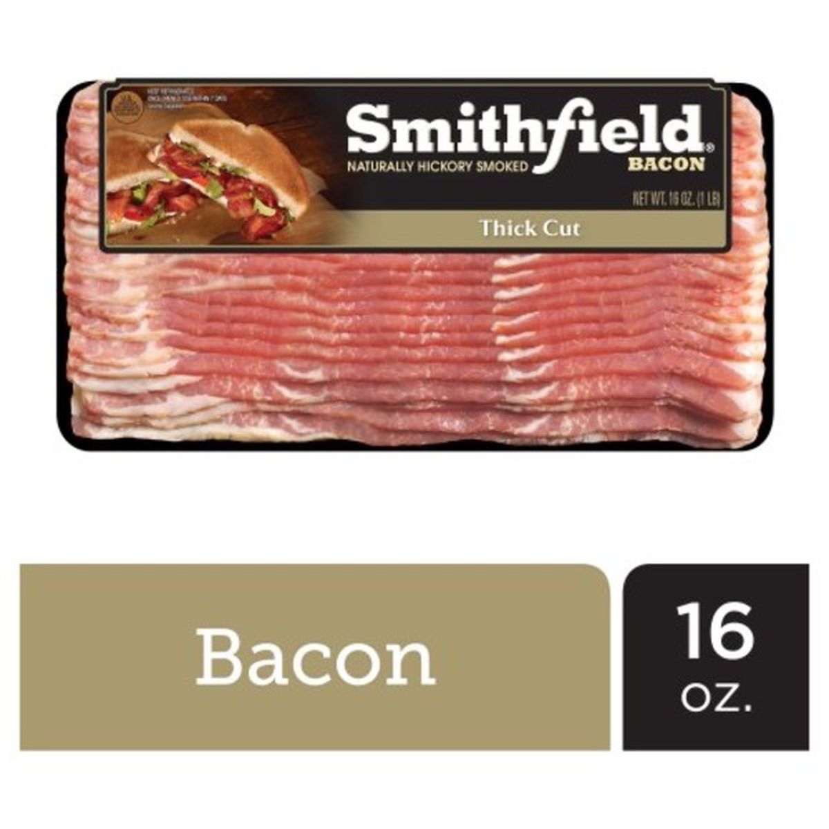 Calories in Smithfield Naturally Hickory Smoked Thick Cut Bacon