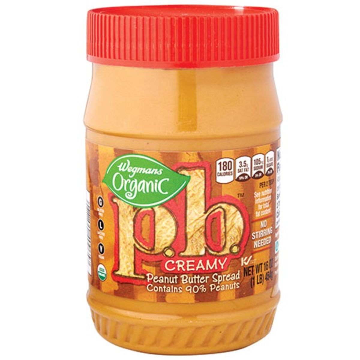 Calories in Wegmans Organic Creamy p.b. Peanut Butter Spread
