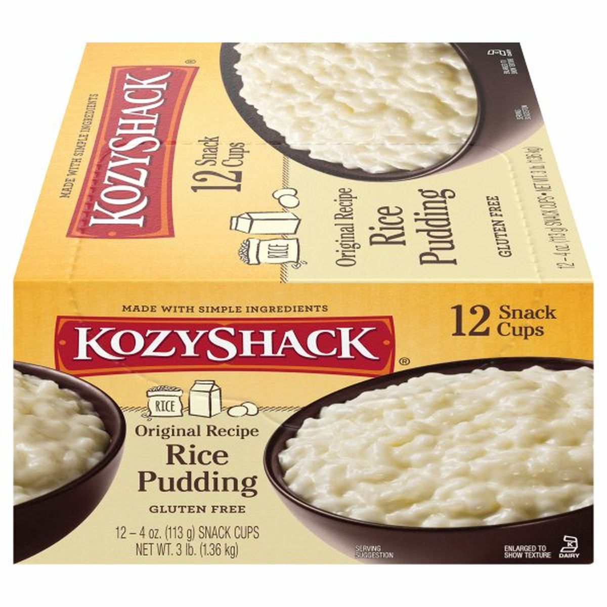 Calories in Kozy Shack Rice Pudding, Original Recipe