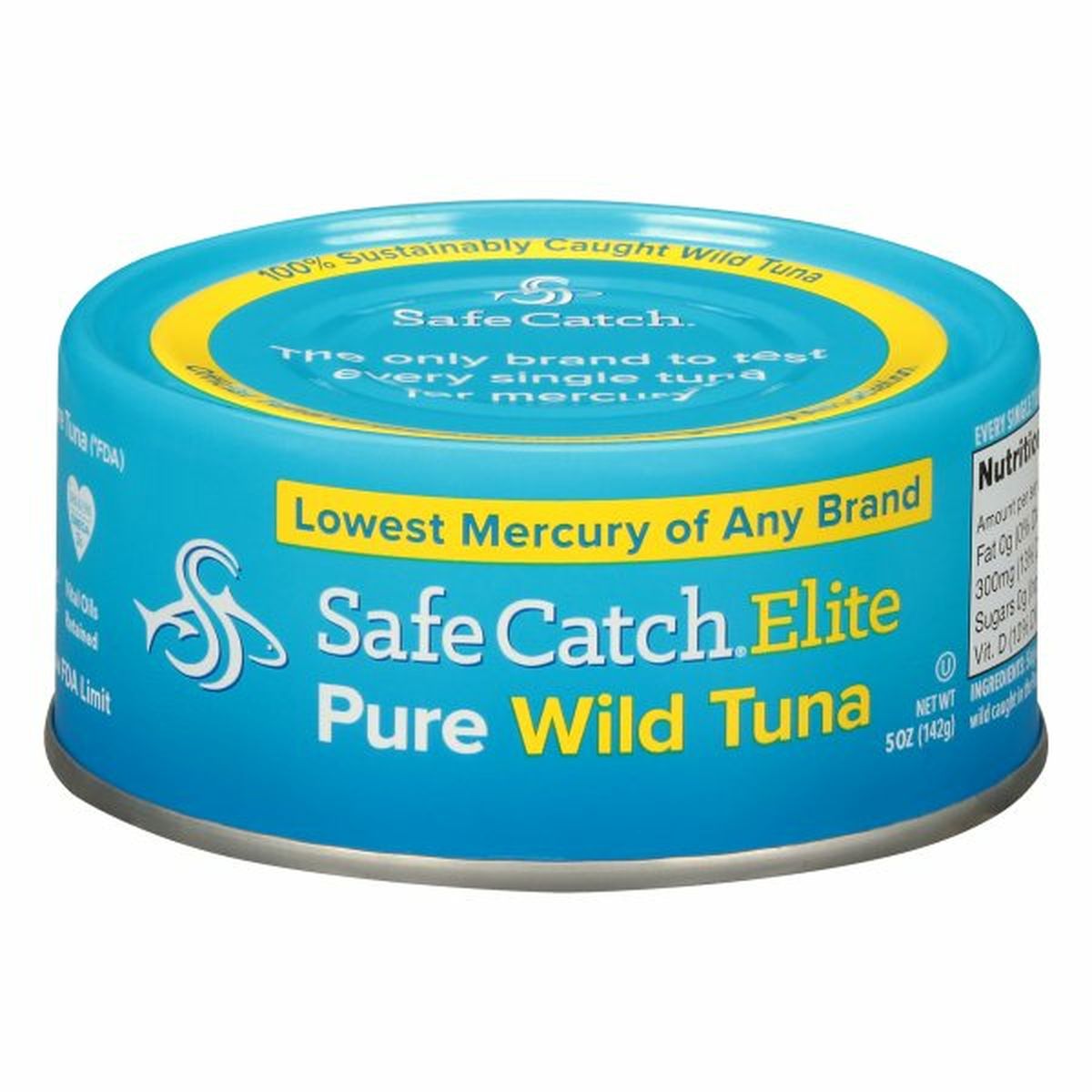 Calories in Safe Catch Elite Wild Tuna, Pure