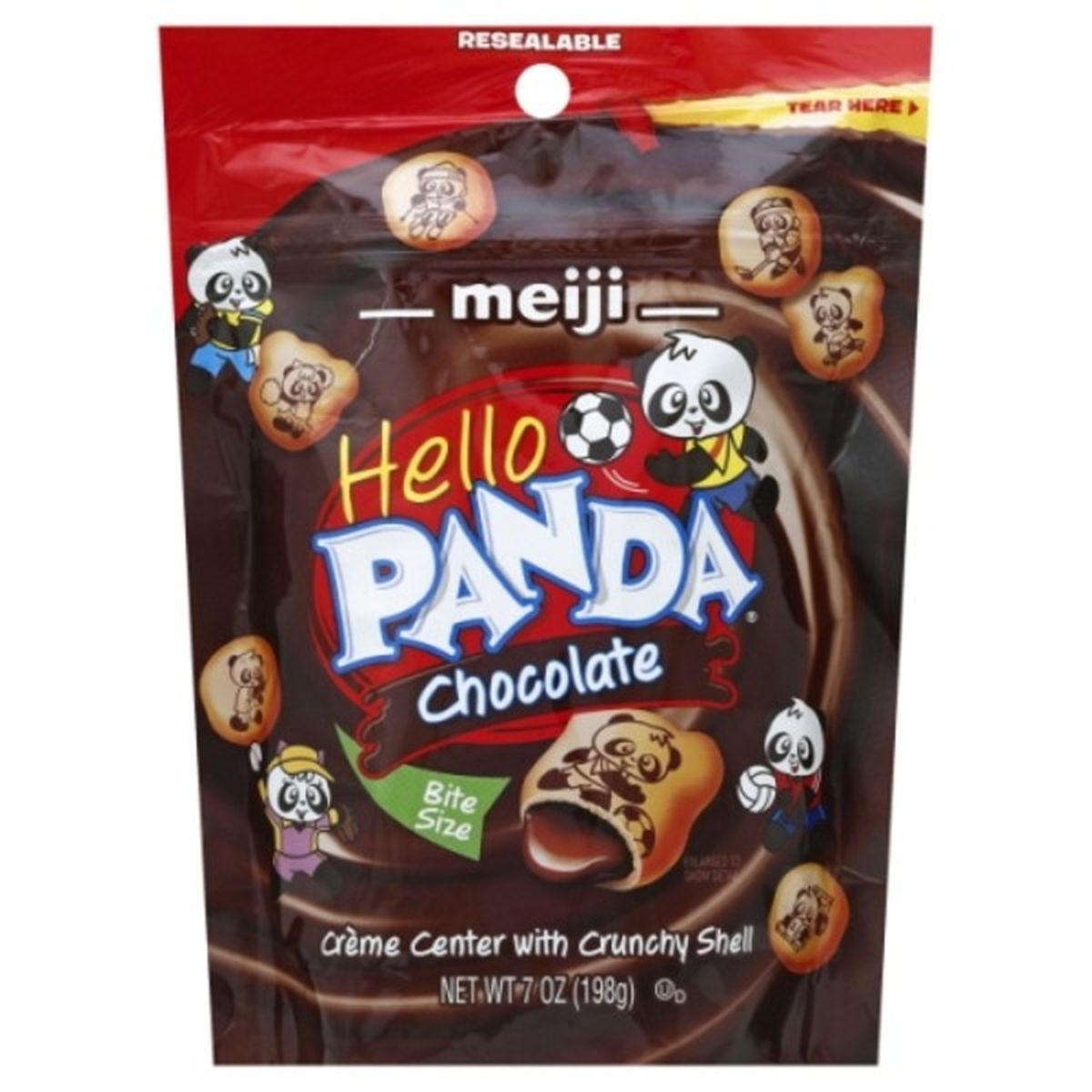 Calories in Meiji Hello Panda Cookies, Chocolate, Bite Size