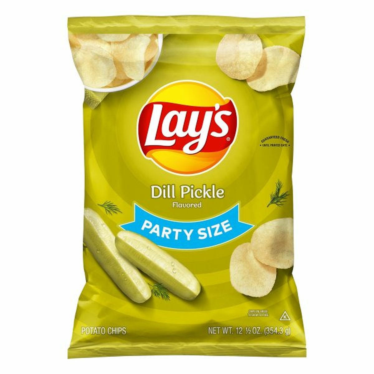 Calories in Lay's Potato Chips, Dill Pickle, Party Size