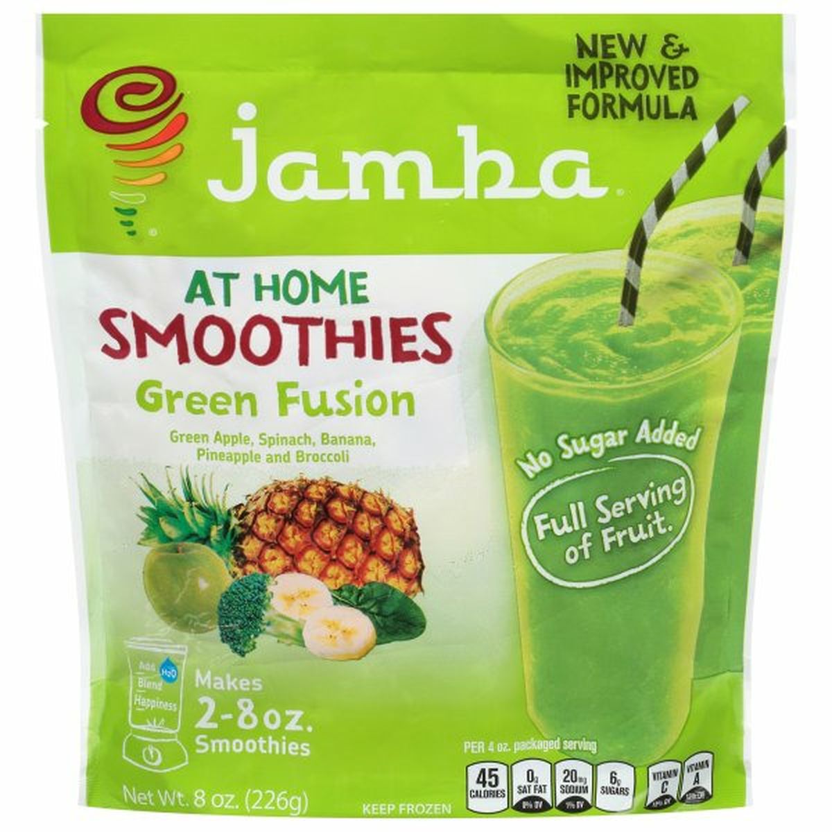 Calories in Jamba At Home Smoothies, Green Fusion