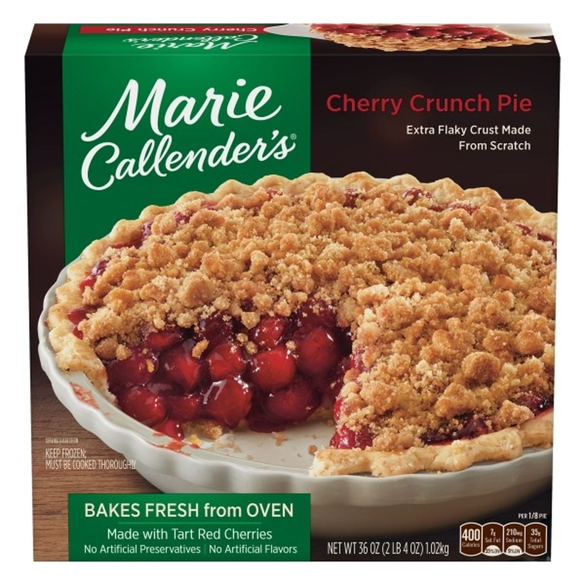Calories in Marie Callender's Cherry Crunch Pie