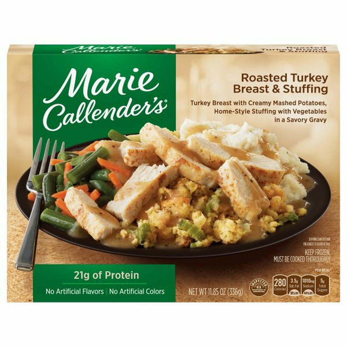 Calories in Marie Callender's Roasted Turkey Breast & Stuffing