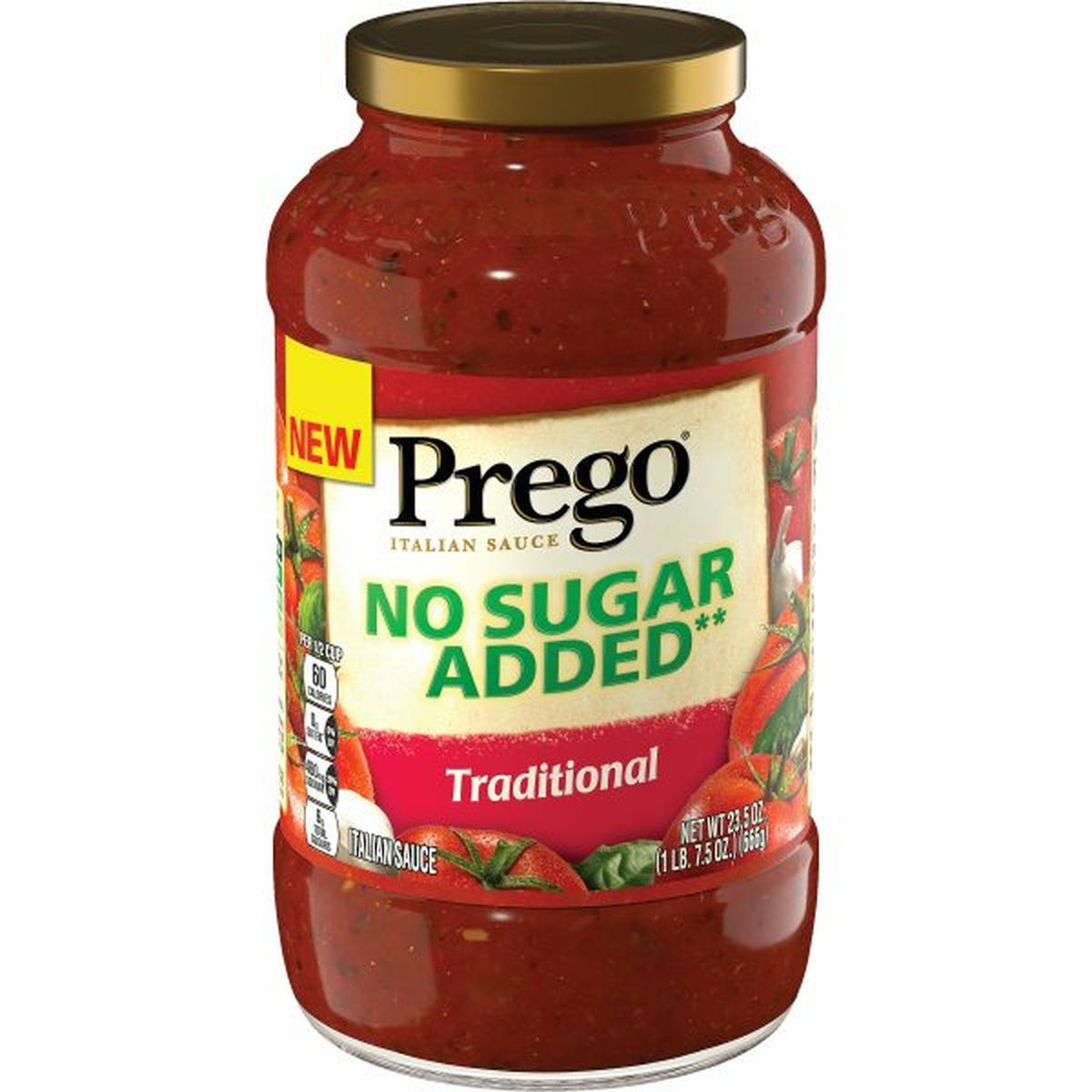 Calories in Pregos No Sugar Added Traditional Italian Sauce