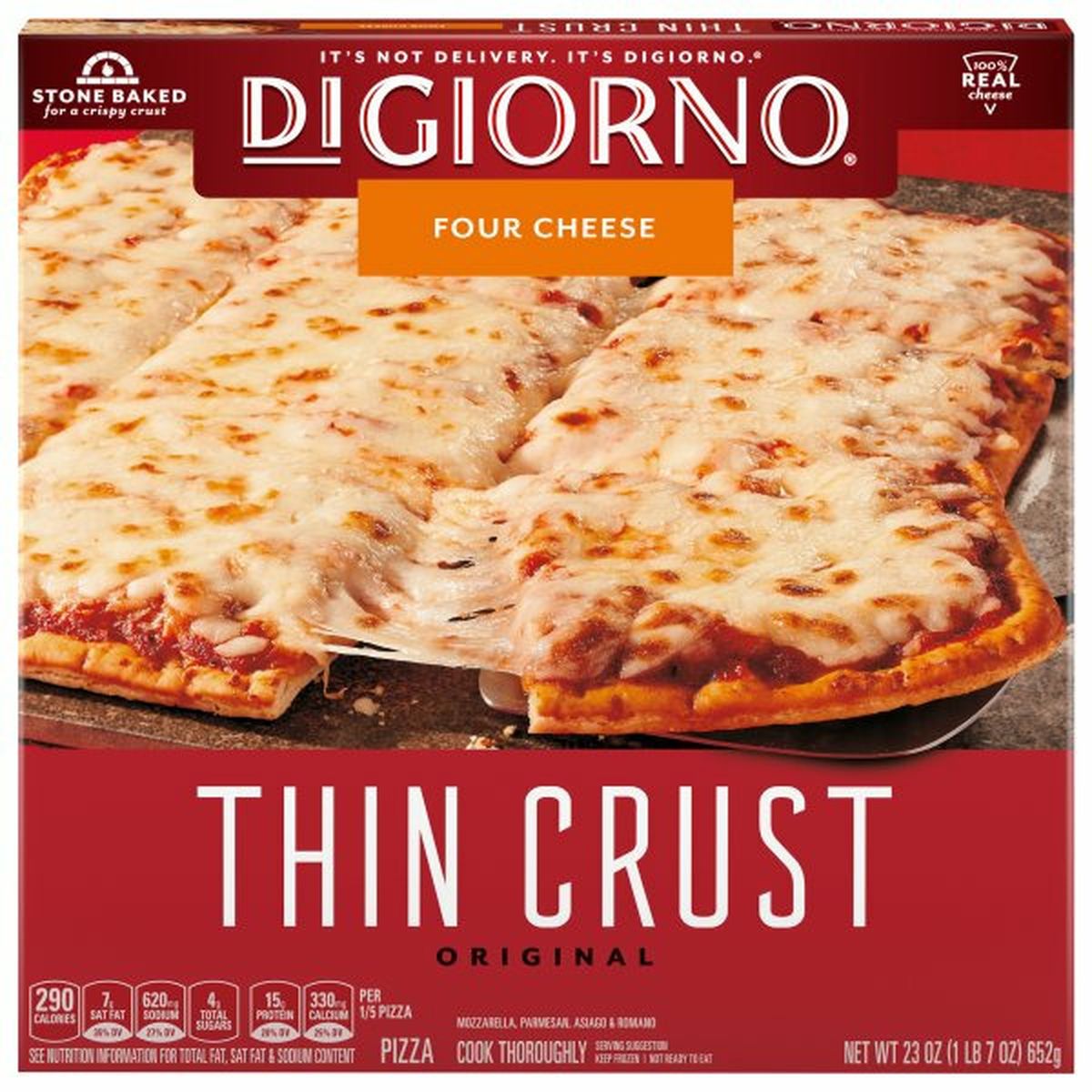 Calories in DiGiorno Pizza, Four Cheese, Original, Thin Crust