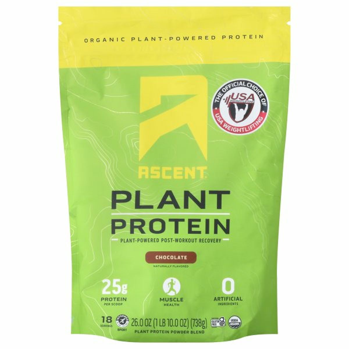 Calories in Ascent Plant Protein Powder Blend, Chocolate