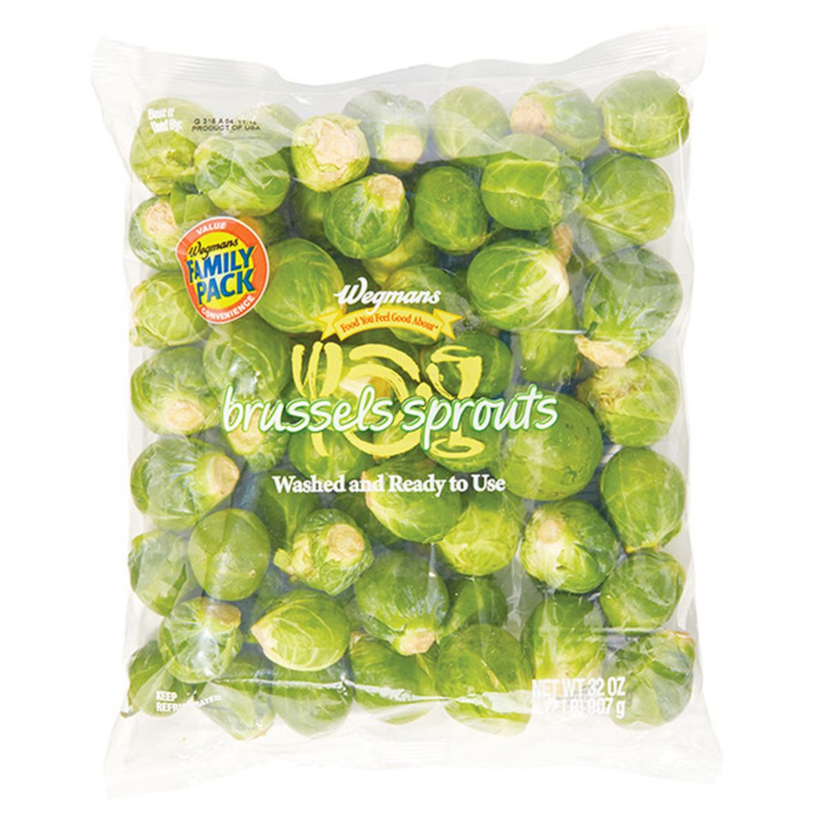 Calories in Wegmans Brussels Sprouts, FAMILY PACK