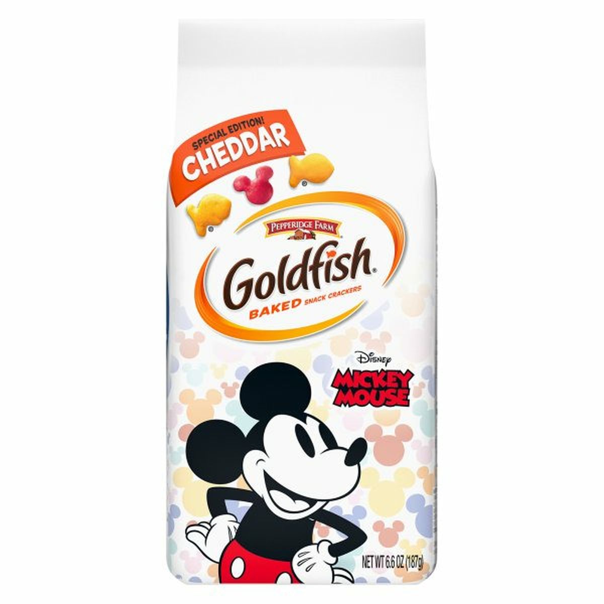 Calories in Pepperidge Farms  Goldfishs Baked Snack Crackers, Cheddar, Disney Mickey Mouse