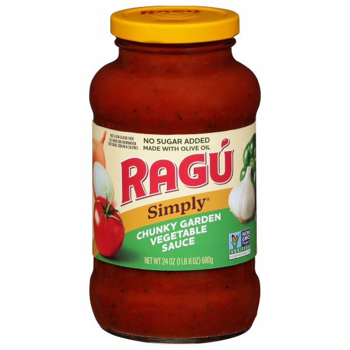 Calories in Ragu Simply Sauce, Chunky Garden Vegetable