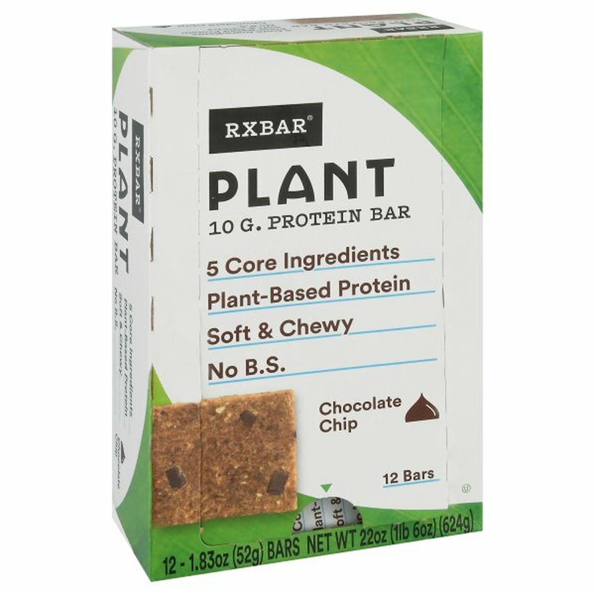 Calories in RXBAR Protein Bar, Chocolate Chip, Plant,